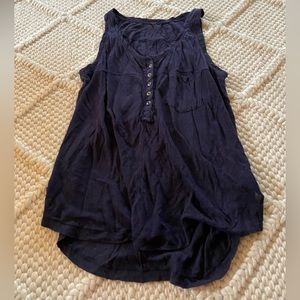 Free People Navy Blue swing top. Medium.
